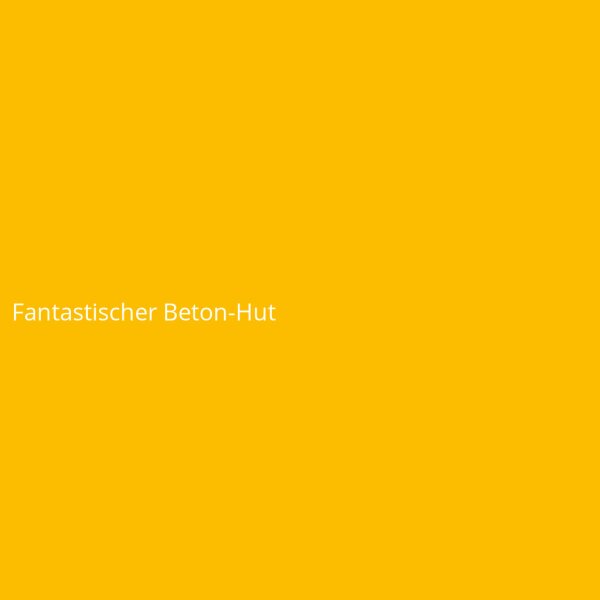 Fantastischer Beton-Hut
