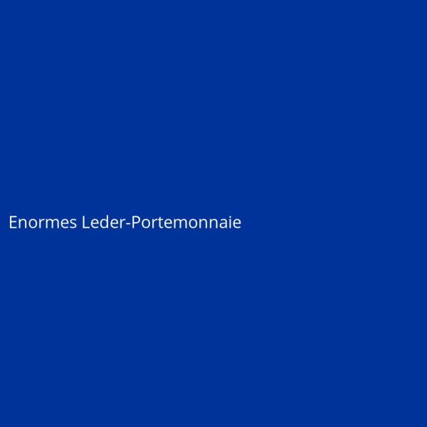 Enormes Leder-Portemonnaie